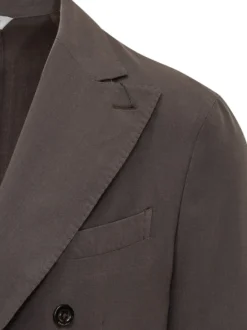 Giacca Doppiopetto con Tasche Applicate