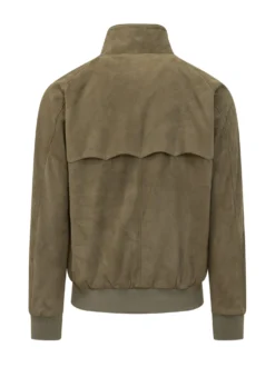 Giacca G9 in Pelle Scamosciata con Zip
