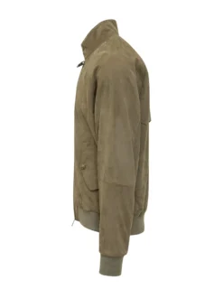 Giacca G9 in Pelle Scamosciata con Zip