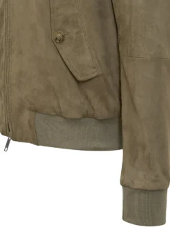 Giacca G9 in Pelle Scamosciata con Zip