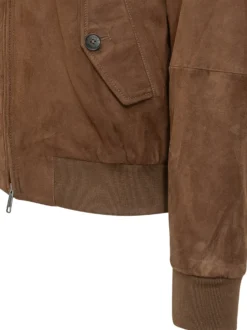 Giacca G9 in Pelle Scamosciata con Zip