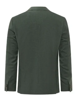 Giacca Monopetto con Revers e Tasche Applicate
