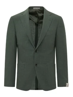 Giacca Monopetto con Revers e Tasche Applicate