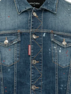 Giacca Sportiva in Denim con Bottoni