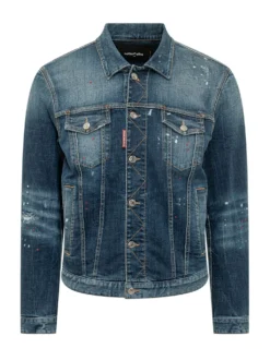 Giacca Sportiva in Denim con Bottoni