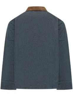Giacca Transport in Denim con Colletto a Contrasto