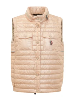 Gilet Guimane with Stand Collar and Horizontal Quilting