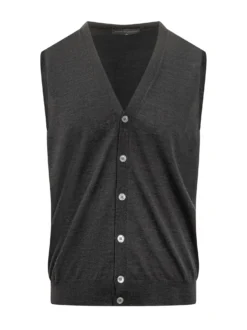 Gilet in Lana Filippo De Laurentiis Grigio con Bottoni