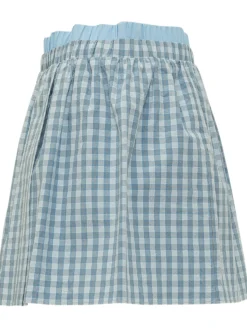 Gingham Skirt With Elastic Waist