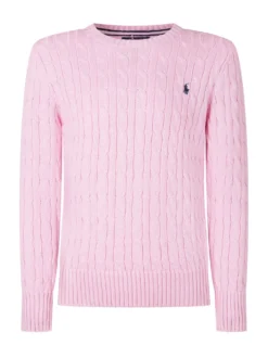 Girls Cable-Knit Cotton Sweater