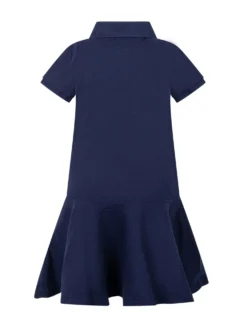 Girls Cotton Piqué Polo Dress