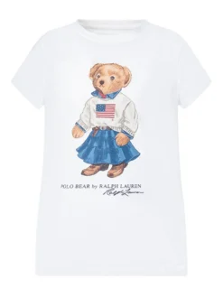 Girls Cotton Polo Bear T-Shirt