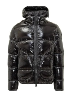Glossy Hooded Puffer Jacket