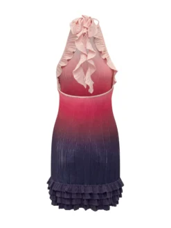 Gradient Dress with Ruffles
