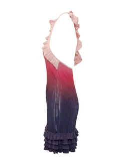 Gradient Dress with Ruffles