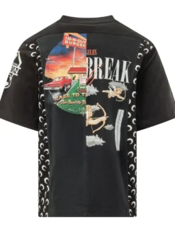 Graphic T-shirt with Panel Inserts