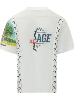 Graphic T-shirt with Panel Inserts