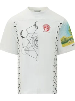 Graphic T-shirt with Panel Inserts