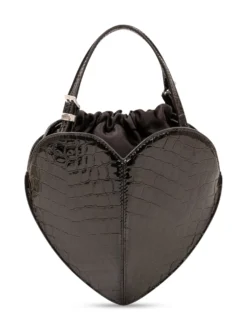 Heart Bag with Crocodile Effect