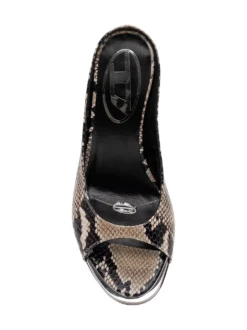 Heeled Mule Sandals with Open Toe