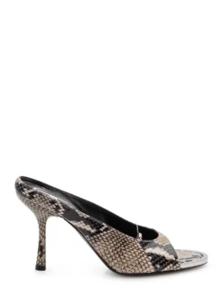 Heeled Mule Sandals with Open Toe