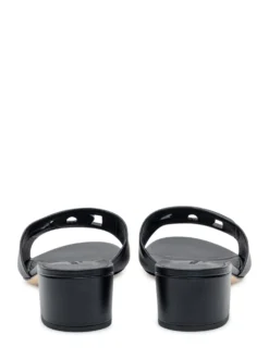 Heeled Slide with Logo Detail