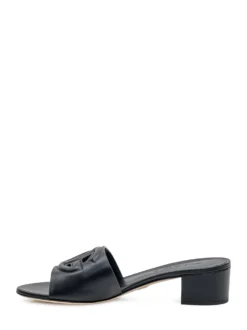 Heeled Slide with Logo Detail