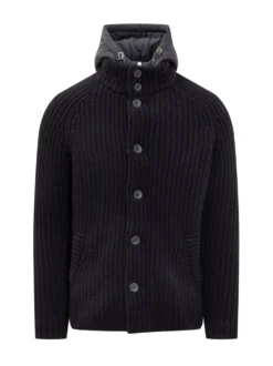 Herno Cardigan in Maglia con Cappuccio