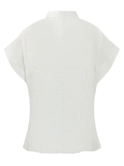 High Neck Pleated Blouse