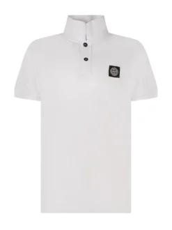 High Neck Polo with Buttons