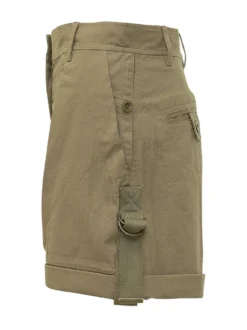 High-Waisted Cargo Shorts with Front Pockets