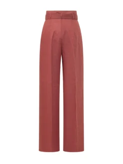 High-Waisted Trousers with Belt