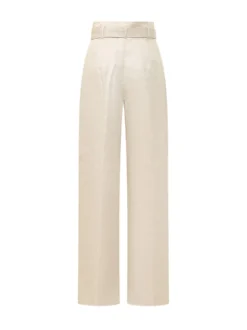 High-Waisted Trousers with Belt