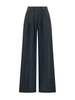 High Waisted Wide Leg Trousers with Pleats