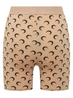 High Waist Shorts with Moon Print