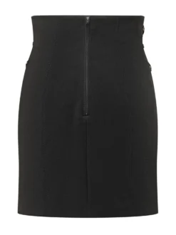 High Waist Skirt with Straps and Buckles