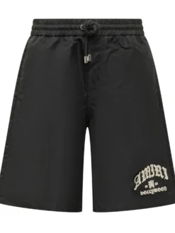Hollywood Shorts with Drawstring and Front Embroidery