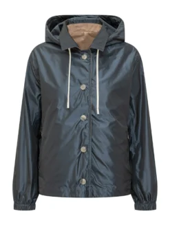 Hooded Jacket with Buttons