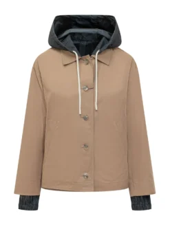 Hooded Jacket with Buttons