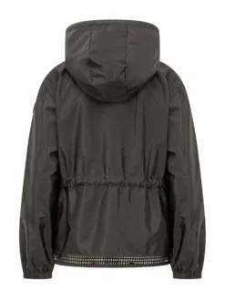 Hooded Jacket with Drawstring Waist