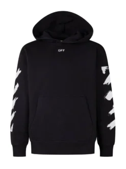 Hoodie with Diag Paint Print