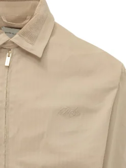Jacket with Zip and Embroidered Logo