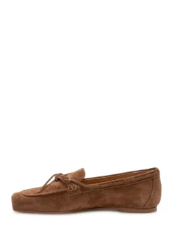 Jasper Cow Suede Loafers with Lace Detail