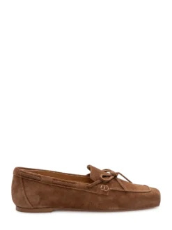 Jasper Cow Suede Loafers with Lace Detail