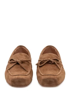 Jasper Cow Suede Loafers with Lace Detail