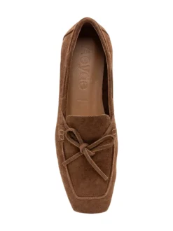 Jasper Cow Suede Loafers with Lace Detail