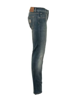 Jeans Cinque Tasche con Chiusura con Bottone