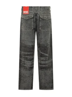 Jeans Dritti con Effetto Lavato