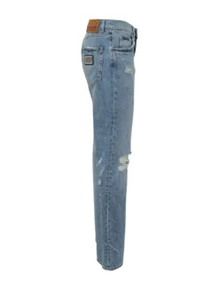 Jeans Straight Fit Effetto Used