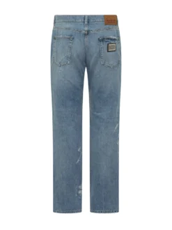 Jeans Straight Fit Effetto Used